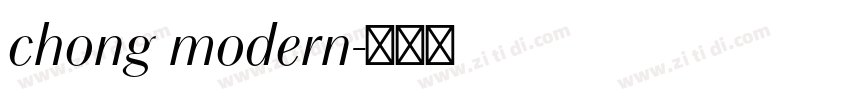 chong modern字体转换